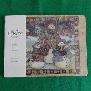 Lenox 2 Piece Snowman Placemat Set